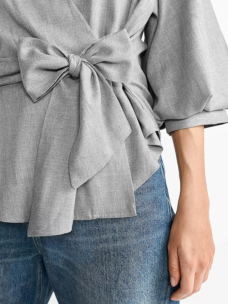 RICH & ROYAL | Wickelbluse  | grau