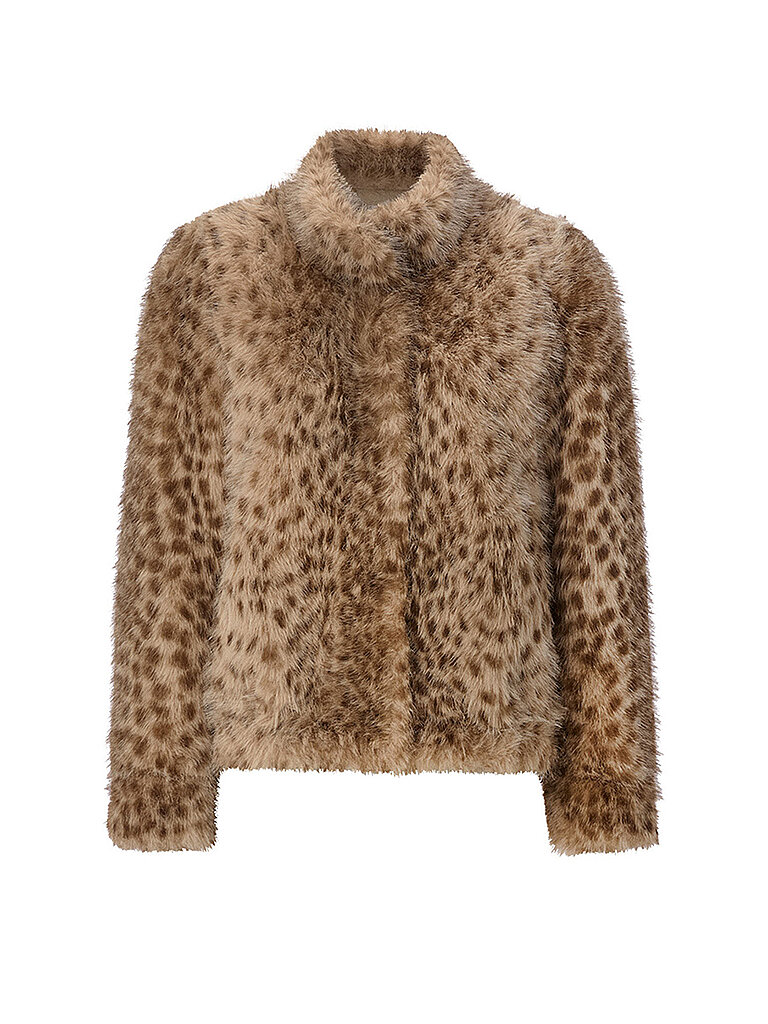 RICHROYAL Jacke in Felloptik braun | 38