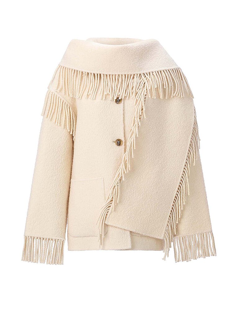 RICHROYAL Wolljacke creme | 40