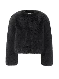 RICHROYAL | Jacke in Felloptik  | Schwarz