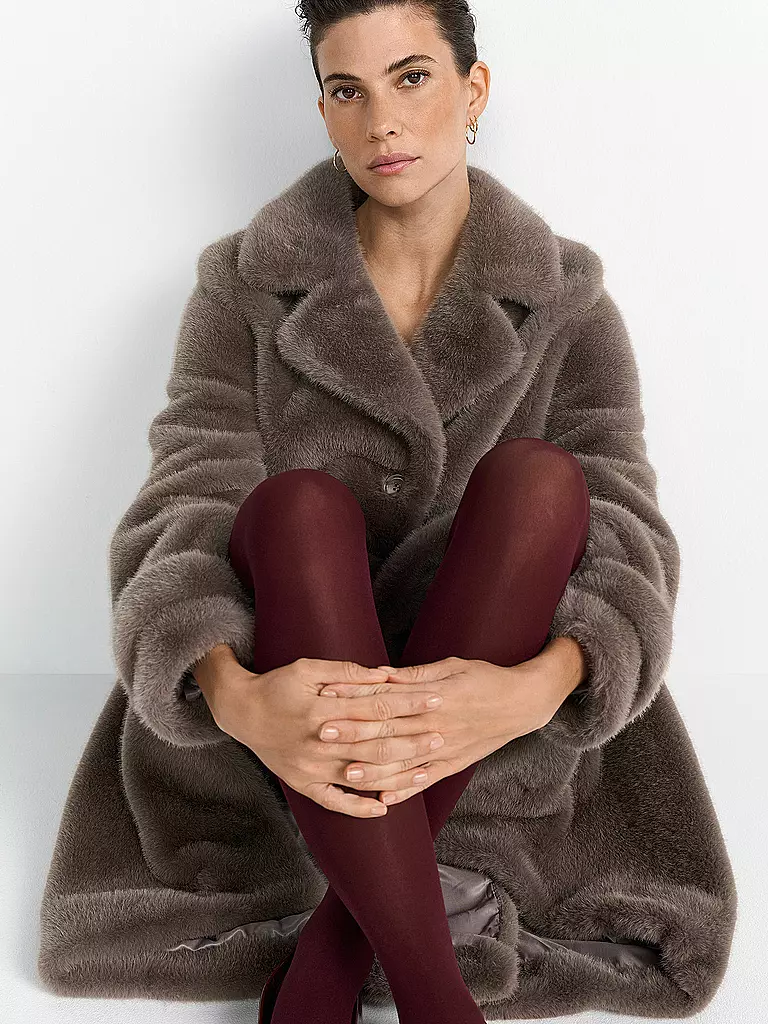 RICHROYAL | Mantel in Felloptik  | Grau