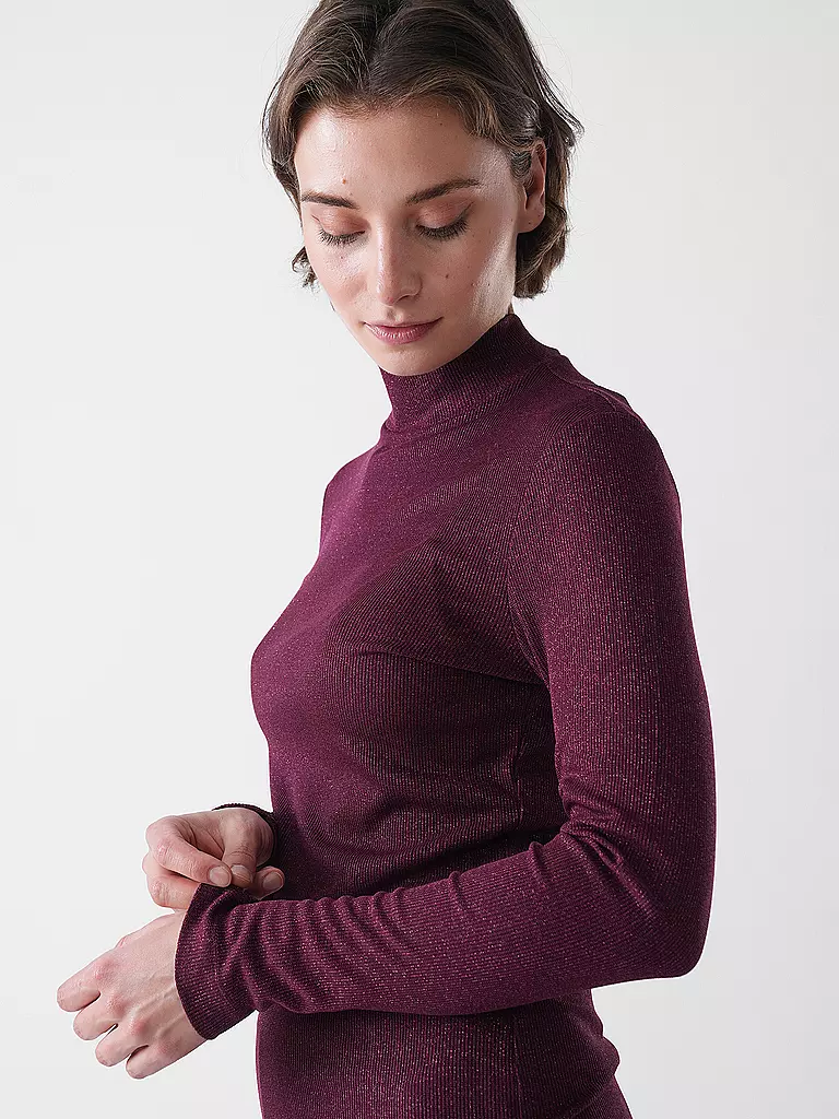 RICHROYAL | Rollkragenpullover  | Dunkelrot