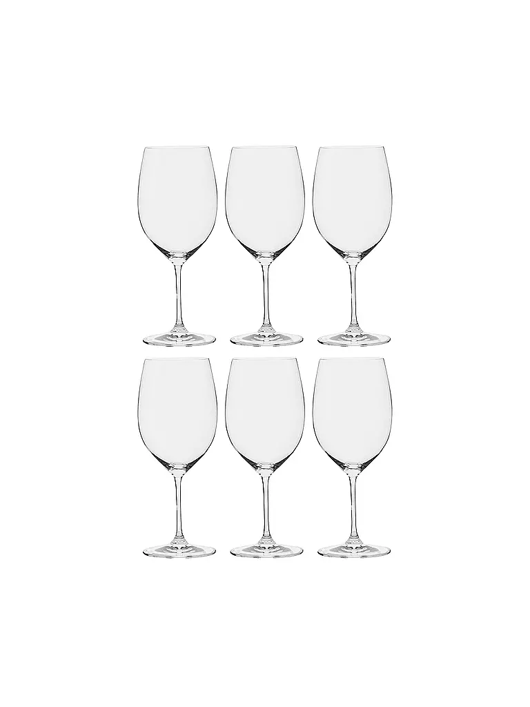 RIEDEL | Rotweinglas 6-er Set VINUM Cabernet Sauvignon / Merlot  | transparent