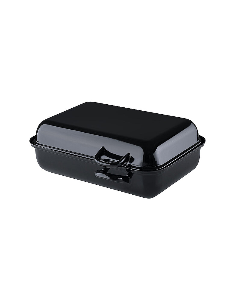 RIESS Asador doble de esmalte compacto 37x22cm negro negro