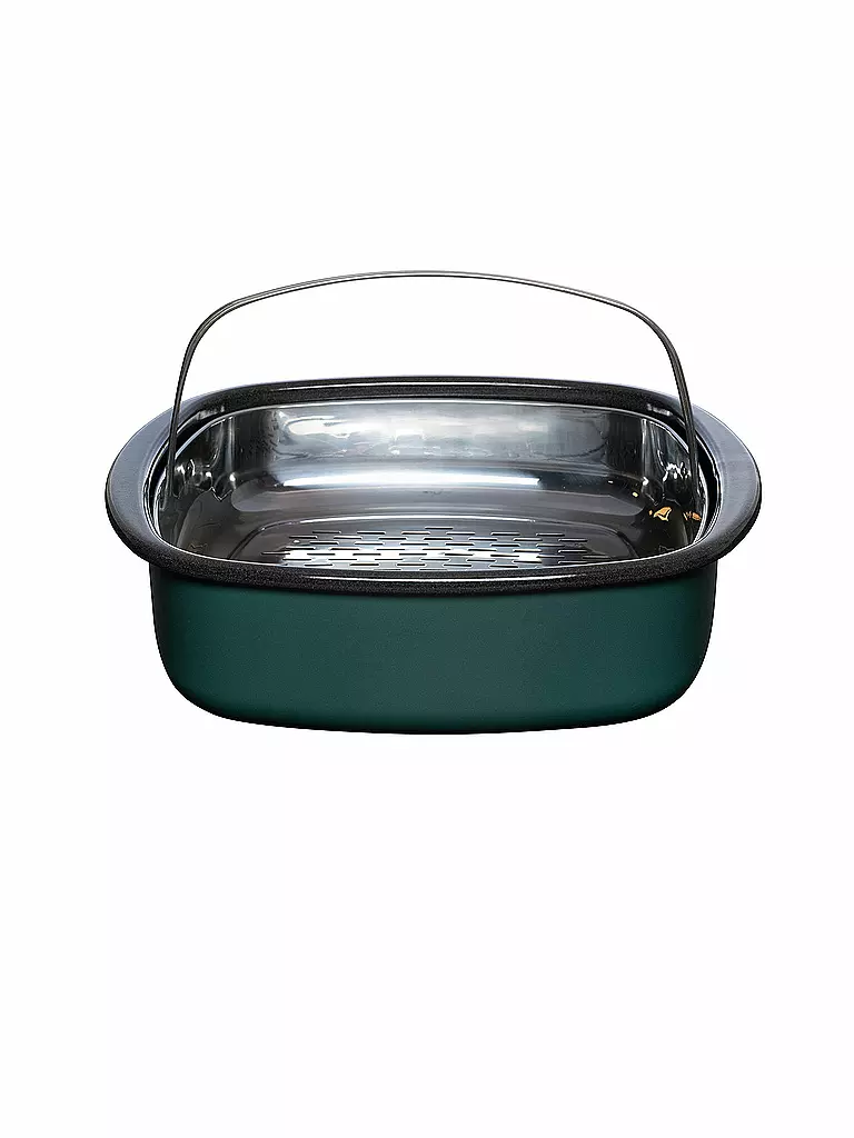 RIESS | Dampfgarer mit Glasdeckel und Gareinsatz 3tlg. TEAL Blaugruen | 