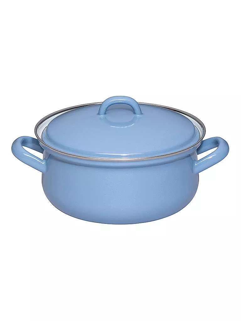 RIESS | Emaille Kasserolle 18cm Nature Blue/Medium | blau