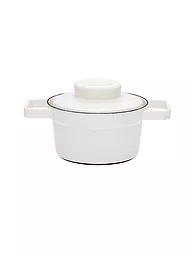 RIESS | Emaille Topf mit Deckel "Aromapot - Truehomeware" 16cm 0,75l | weiss