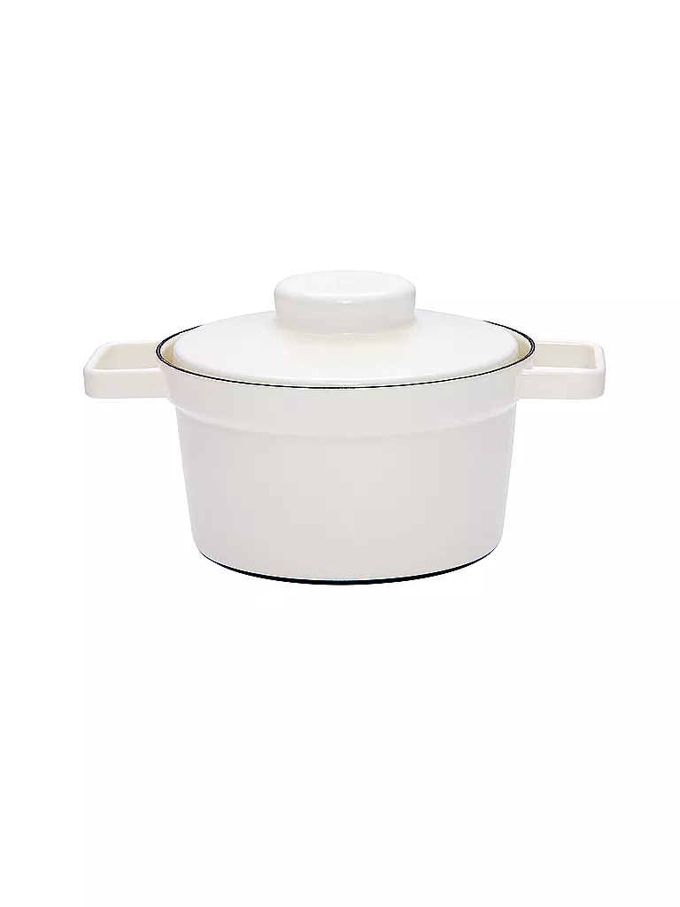 RIESS | Emaille Topf mit Deckel "Aromapot - Truehomeware" 20cm 1,75l | weiss