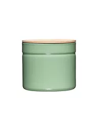 RIESS | Emaille Vorratsdose mit Eschenholz-Deckel "Truehomewear"  12cm 1390ml | grün