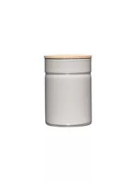 RIESS | Frischhaltedose - Emaille Vorratsdose mit Eschenholz-Deckel "Truehomewear"  12 cm 525ml | grau