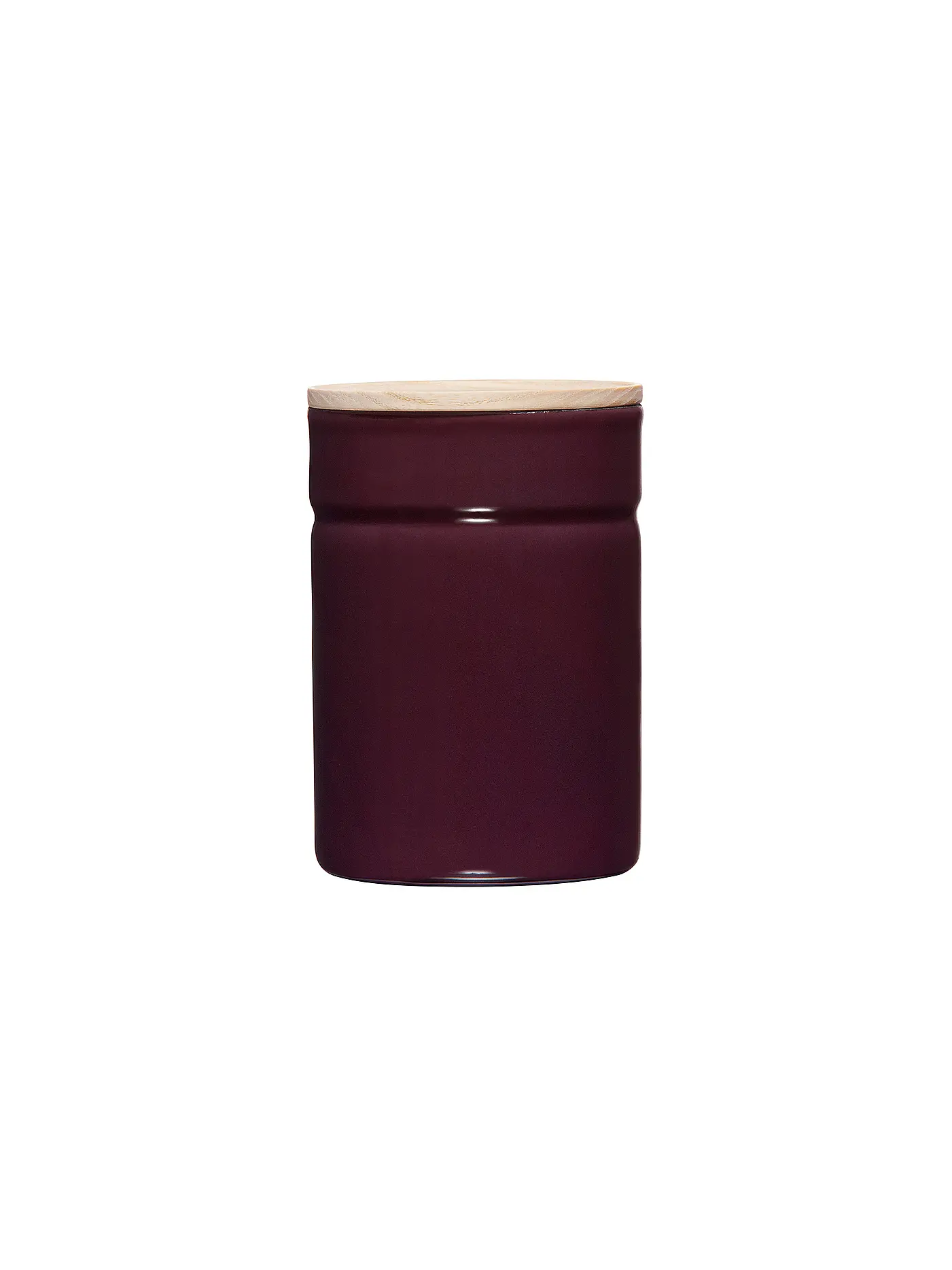 RIESS | Frischhaltedose - Emaille Vorratsdose mit Eschenholz-Deckel "Truehomewear"  12cm 525ml | lila