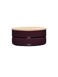 RIESS | Frischhaltedose - Emaille Vorratsdose mit Eschenholz-Deckel "Truehomewear"  6cm 615ml | lila