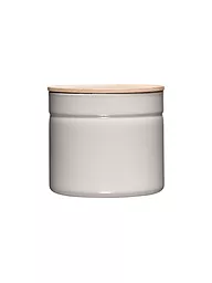 RIESS | Emaille Vorratsdose mit Eschenholz-Deckel "Truehomewear"  12cm 1390ml | grau