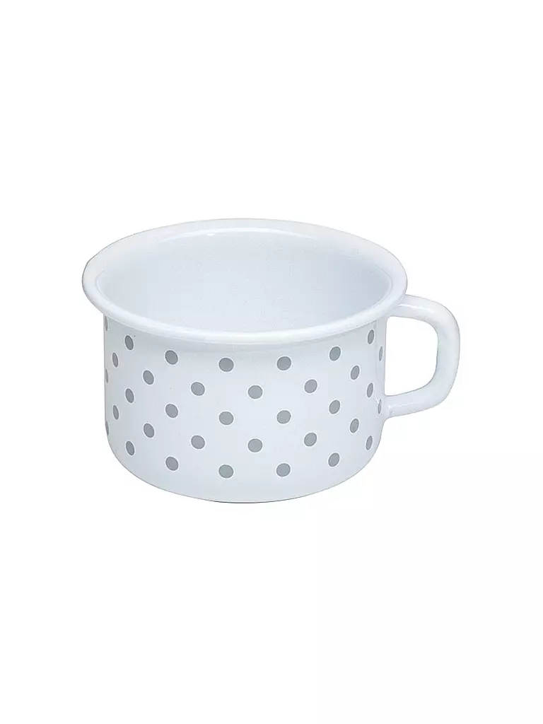 RIESS | Kaffeeschale 10cm / 0,4l Pünktchen Grau | weiss