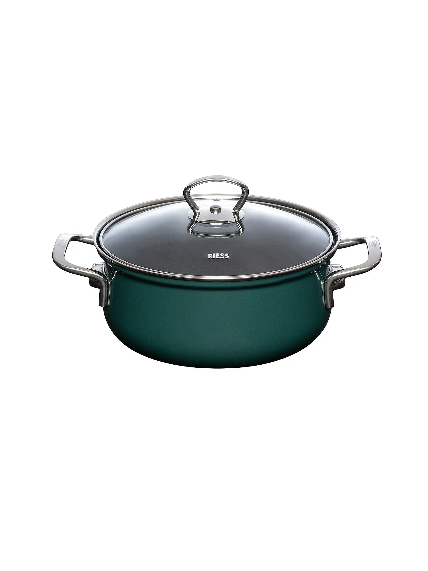 RIESS | Kasserolle mit Glasdeckel TEAL 20cm/2l Blaugruen | petrol