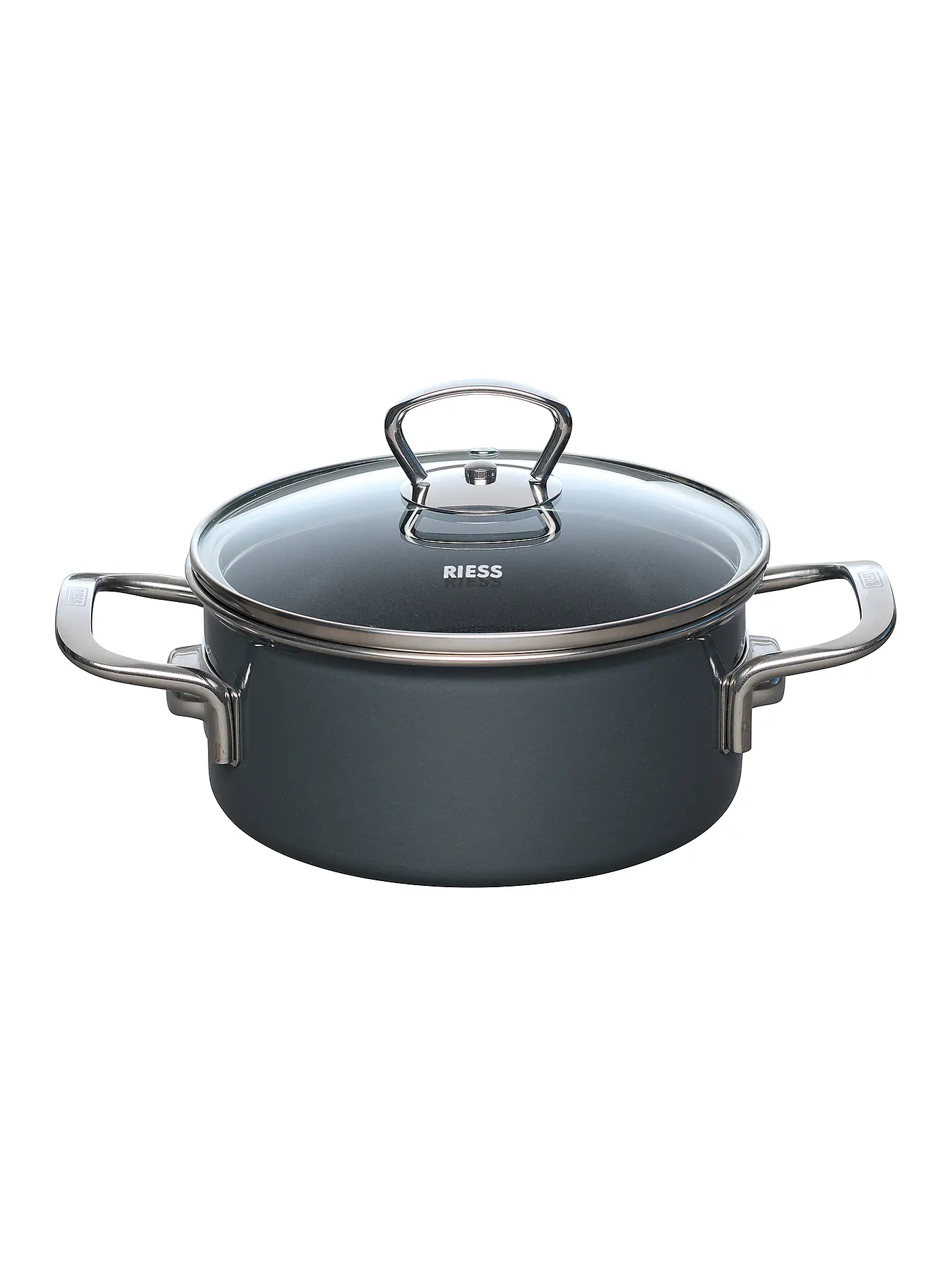RIESS | Kochtopf 16cm /1l NOUVELLE PUR Lemon | grau