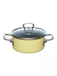 RIESS | Kochtopf 16cm /1l NOUVELLE PUR Dark Grey | gelb