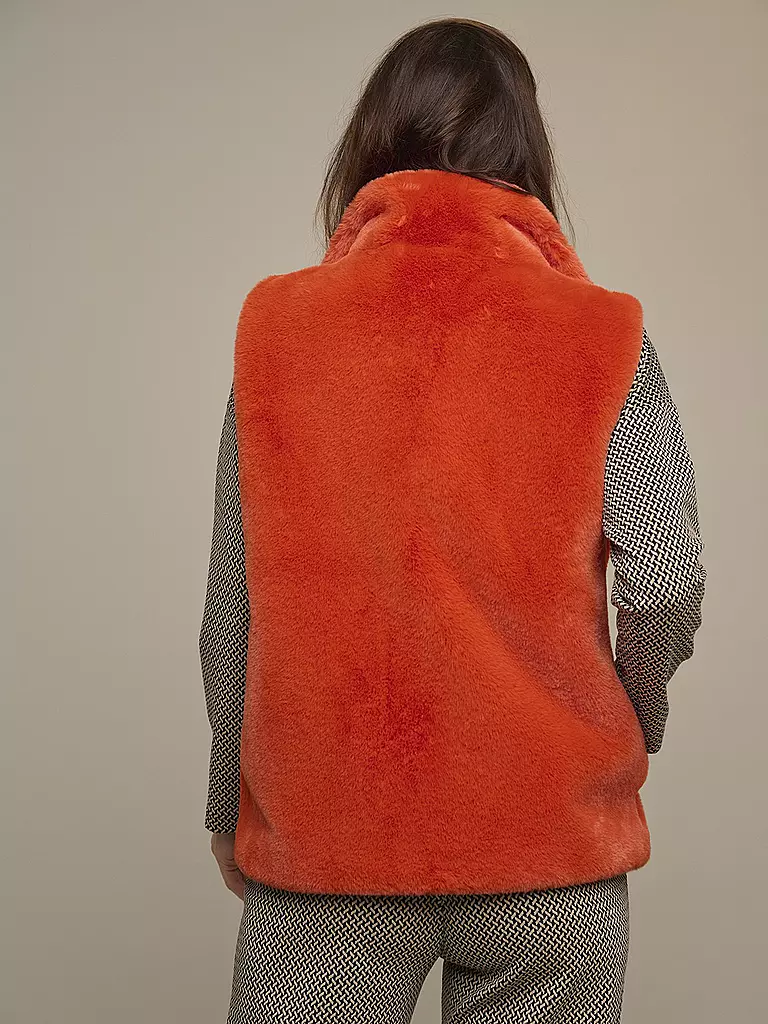 RINO&PELLE | Gilet in Pelzoptik LISON | orange