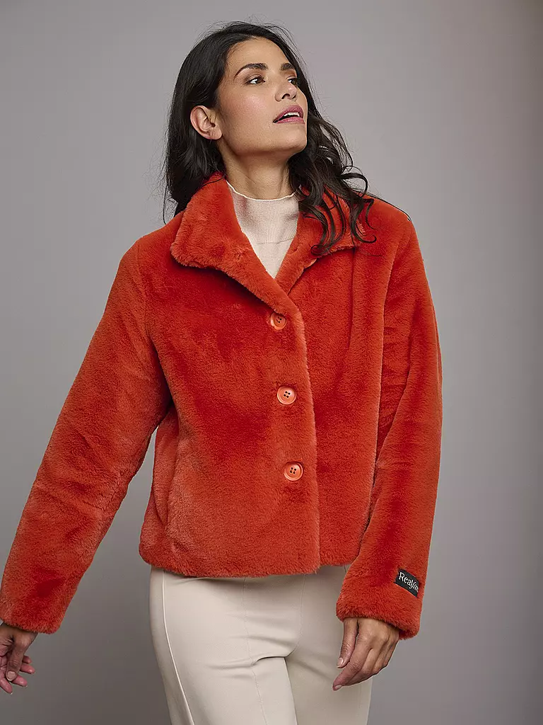 RINO&PELLE | Jacke in Felloptik VIE | orange