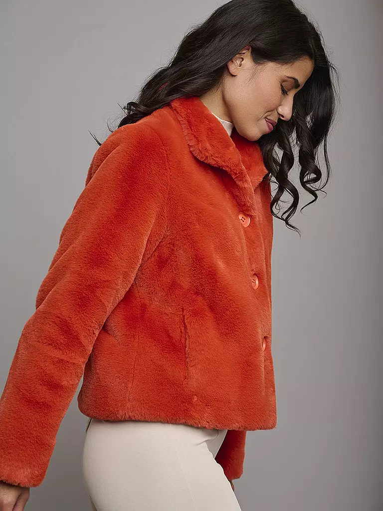 RINO&PELLE | Jacke in Felloptik VIE | orange