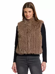 RINO&PELLE | Gilet in Felloptik DAVA | camel