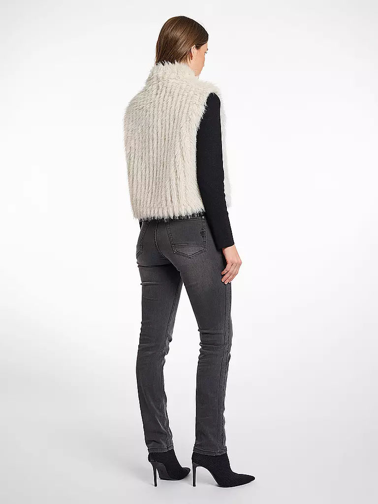 RINO&PELLE | Gilet in Felloptik DAVA | creme