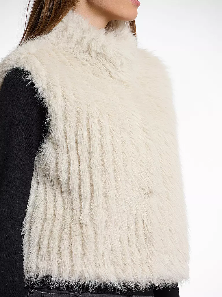 RINO&PELLE | Gilet in Felloptik DAVA | creme