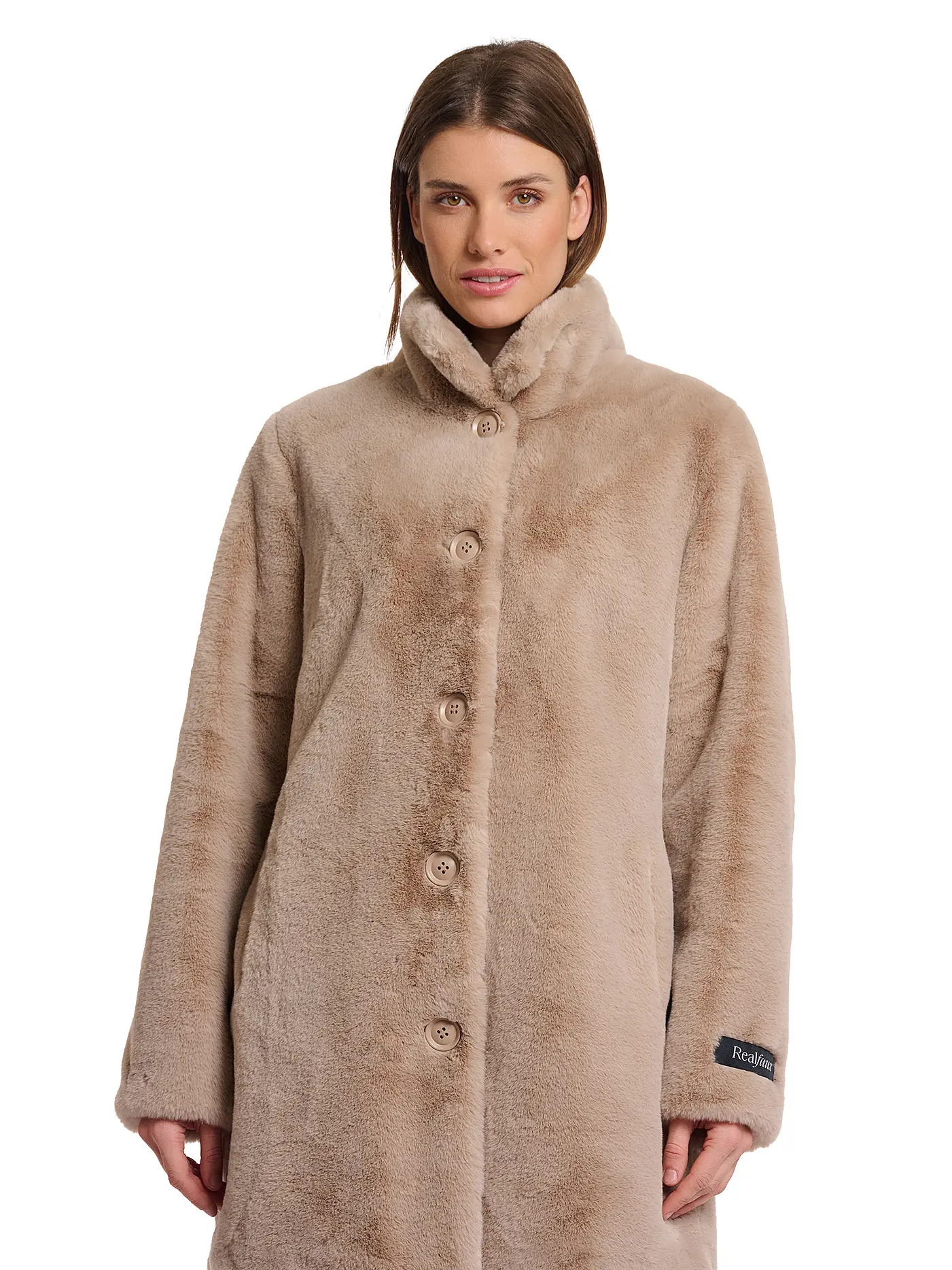 RINO&PELLE | Mantel in Felloptik NONNA | camel