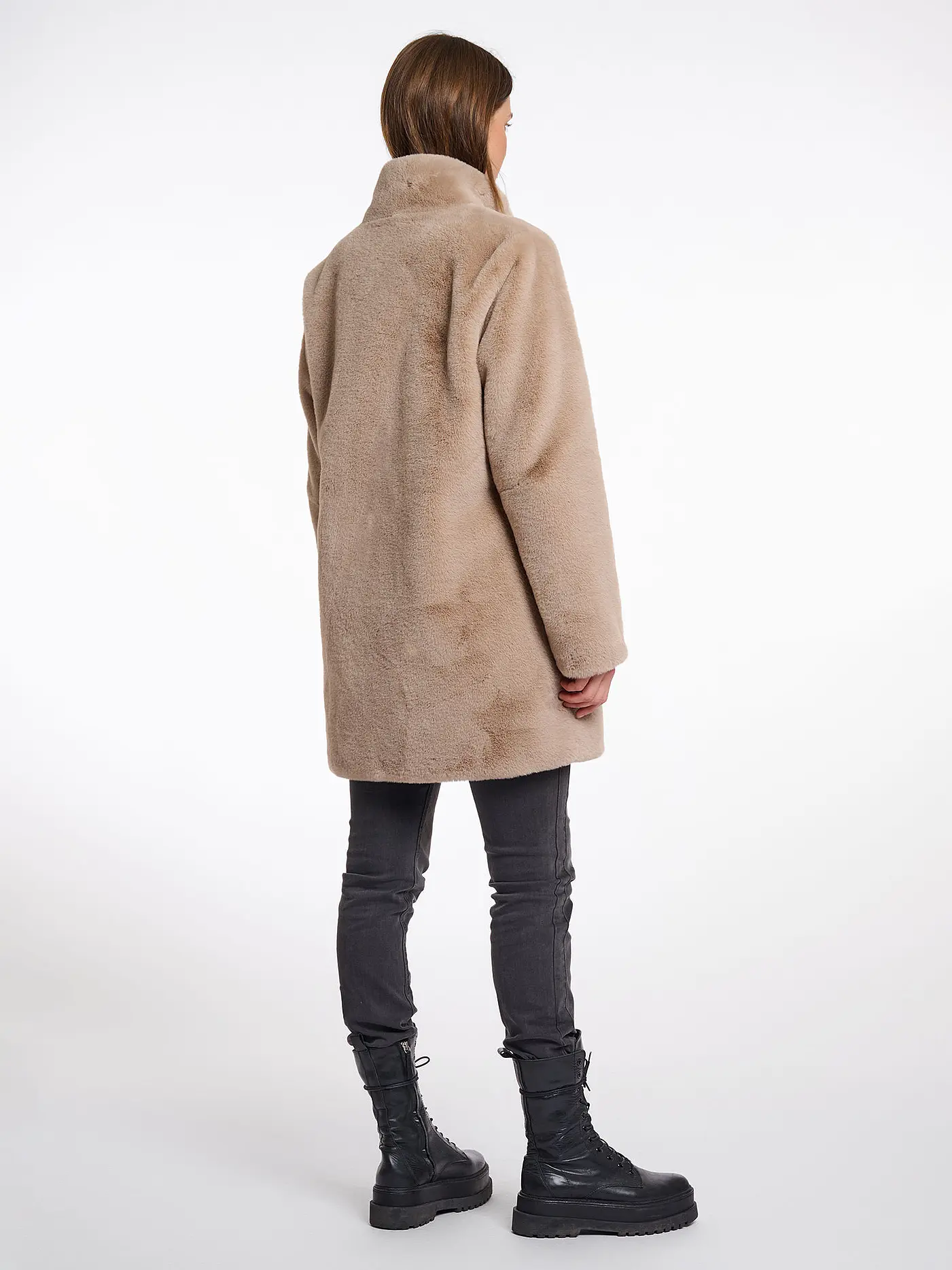RINO&PELLE | Mantel in Felloptik NONNA | camel