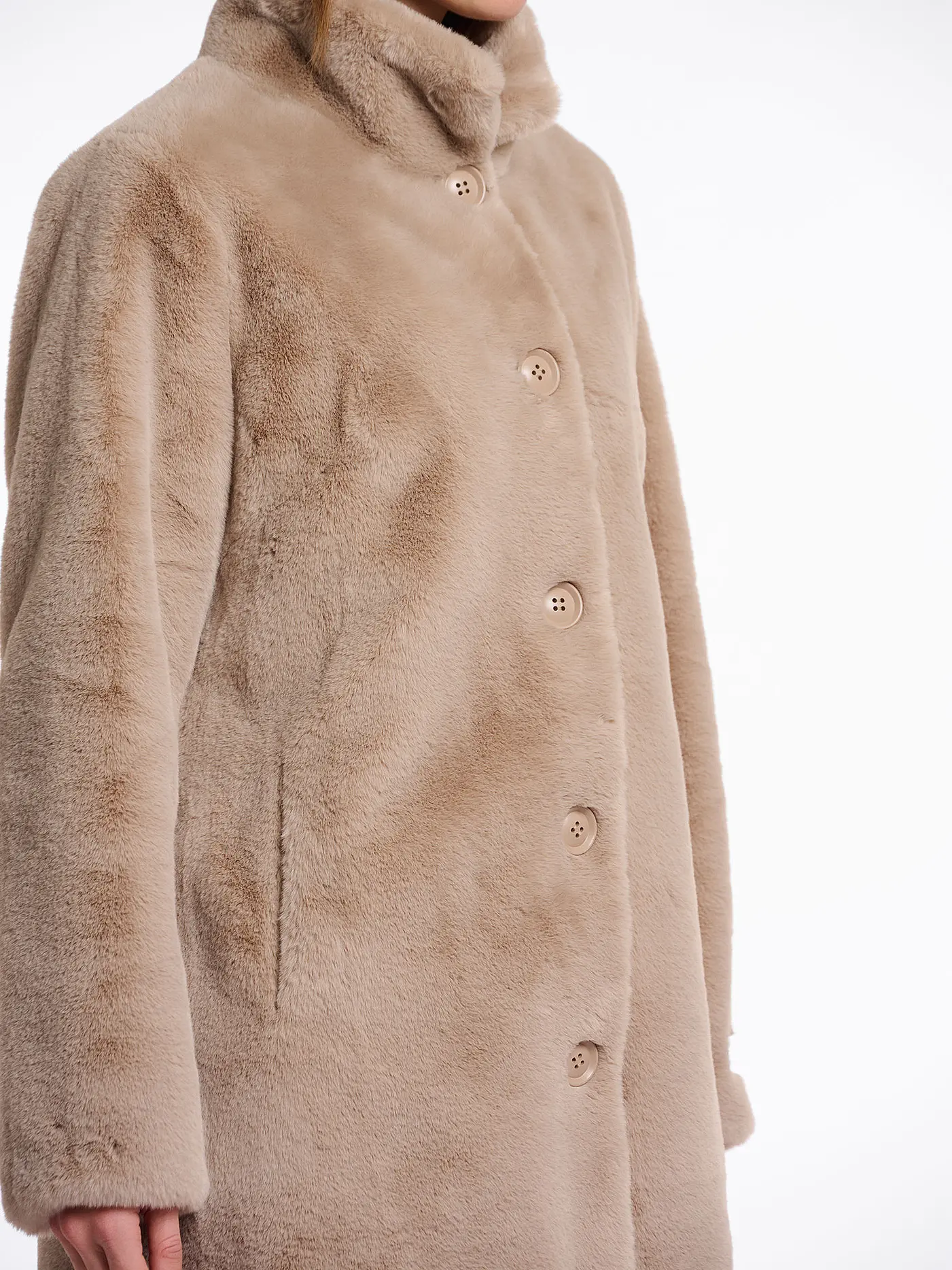 RINO&PELLE | Mantel in Felloptik NONNA | camel