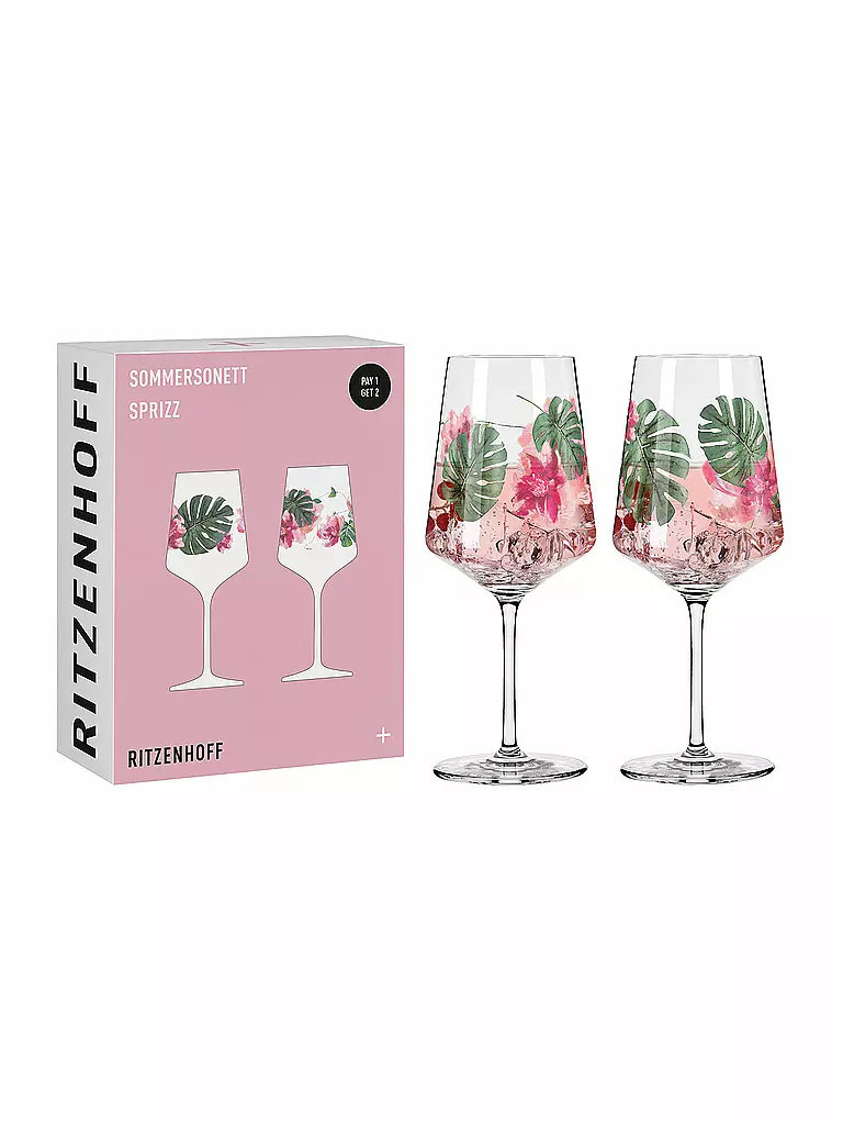 RITZENHOFF | Aperitifglas 2er Set Sommersonett  Ramona Rosenkranz 2022 | rosa