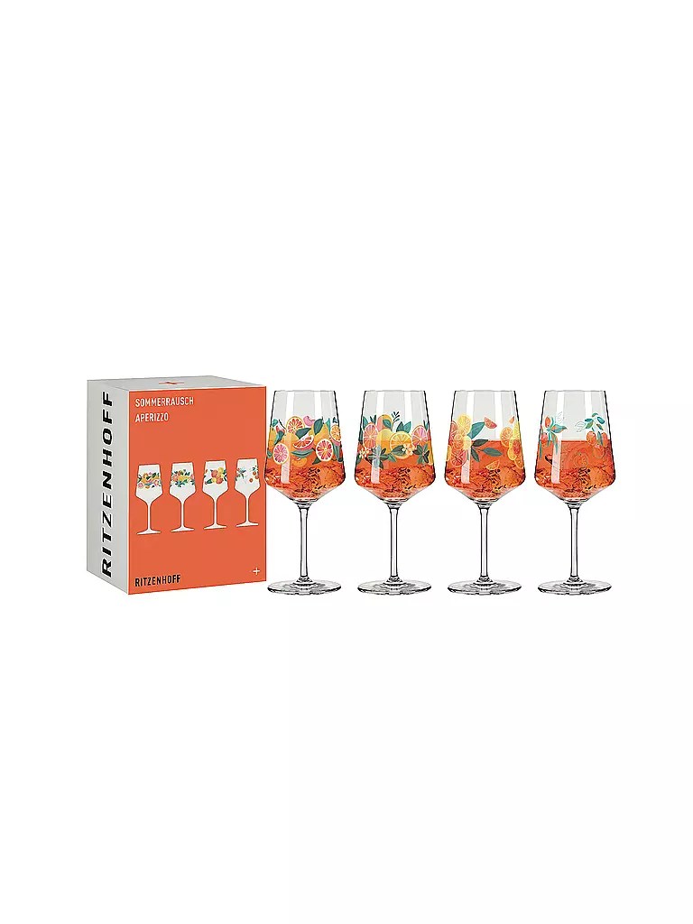 RITZENHOFF | Aperitifglas 4er Set SOMMERRAUSCH APERIZZO F25 Orange | orange