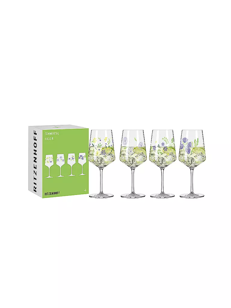 RITZENHOFF | Aperitifglas 4er Set SOMMERTAU HUGO F25 Gruen | hellgrün