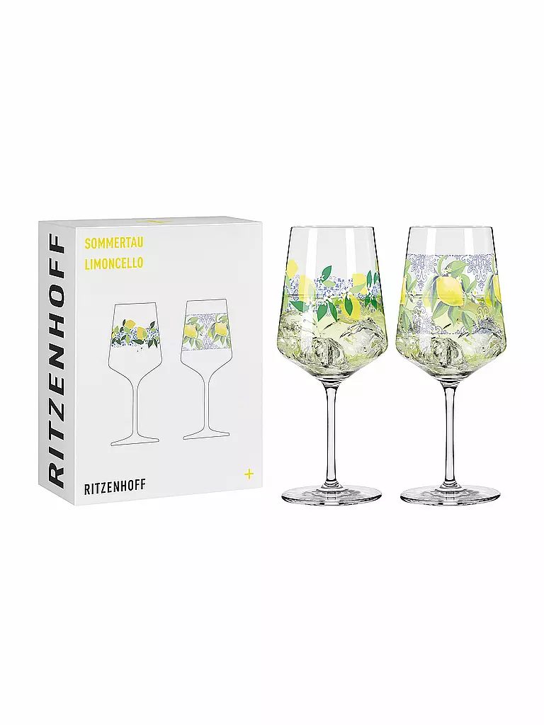 RITZENHOFF | Aperitifglas Set 2tlg. SOMMERTAU LIMONCELLO # 21 #22 | gelb