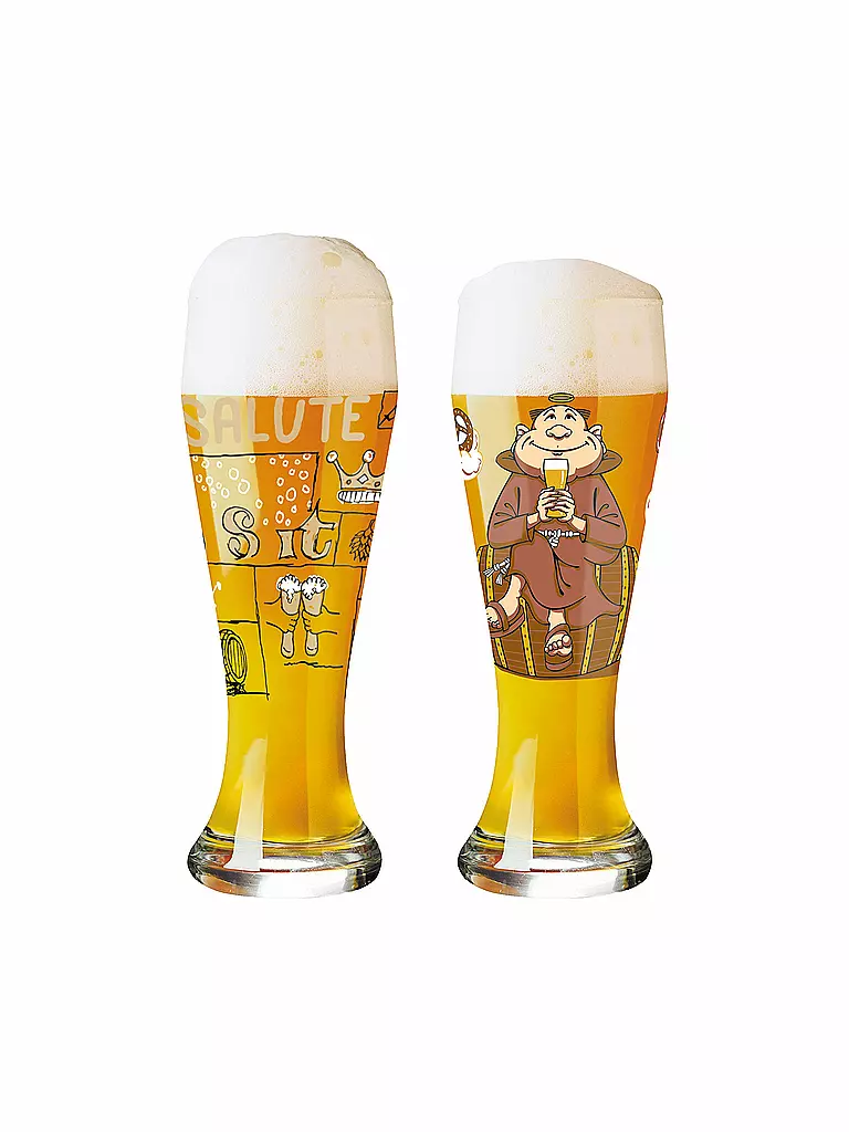 RITZENHOFF | Biergläser Set 2er Weizenbier 2x645ml | bunt
