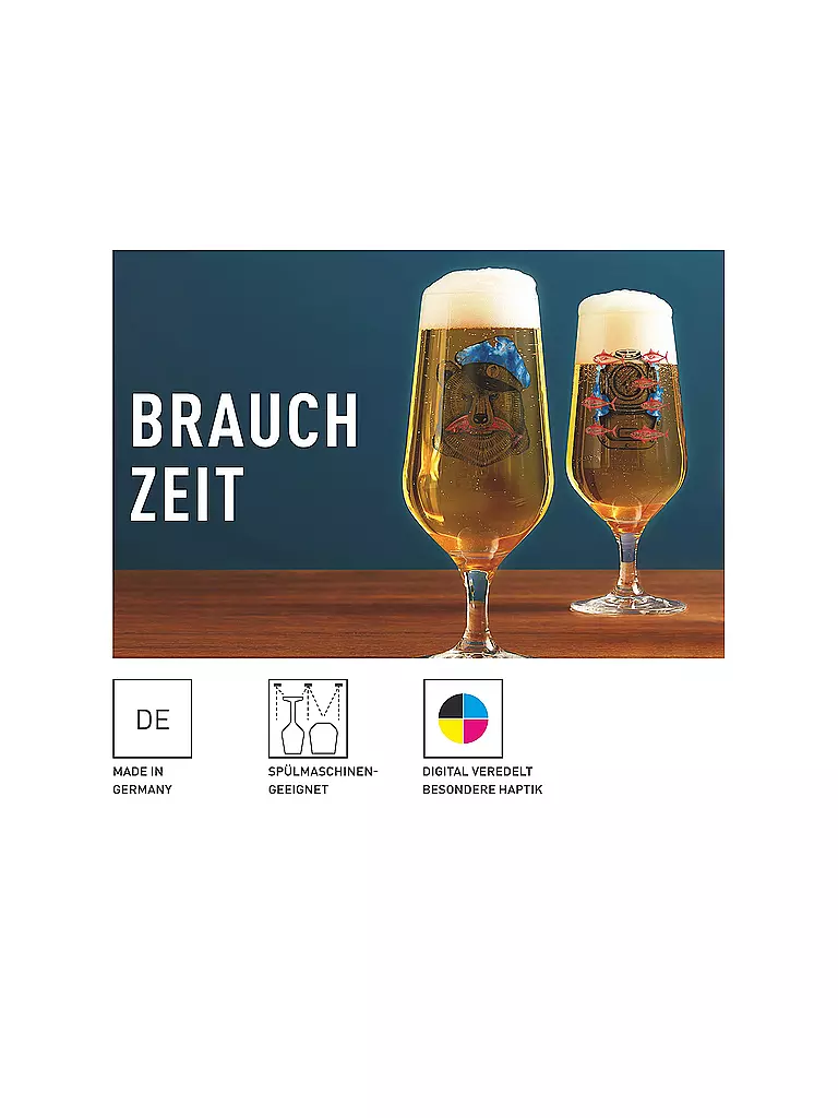 RITZENHOFF | Bierglas 2er Set Brauchzeit Andreas Preis 2023 | hellblau