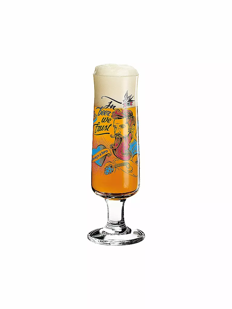 RITZENHOFF | Bierglas 4er Set Pils Werner Bohr | bunt