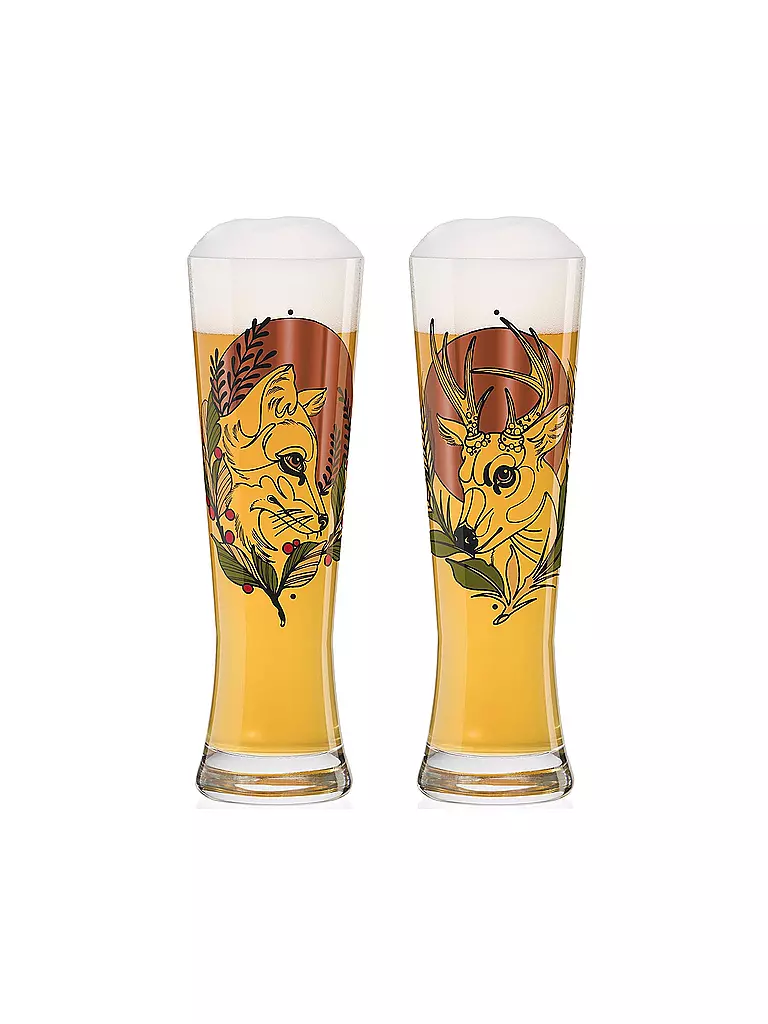 RITZENHOFF | Black Label Weizenbierglas-Set von Tobias Tietchen (Stag & Fox) | schwarz