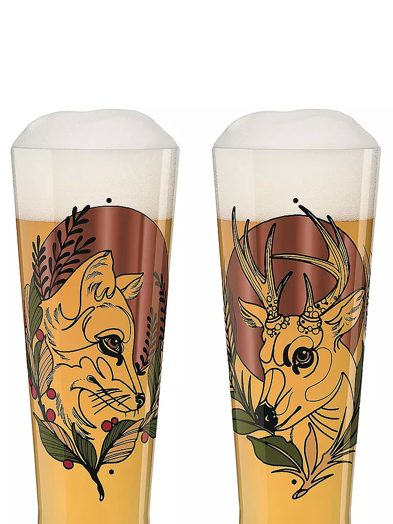 RITZENHOFF | Black Label Weizenbierglas-Set von Tobias Tietchen (Stag & Fox) | schwarz