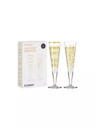 RITZENHOFF | Champagnerglas 2-er Set Goldnacht Champus #23 Nathalie Jean, Rurik Mahlberg 2023 | gold