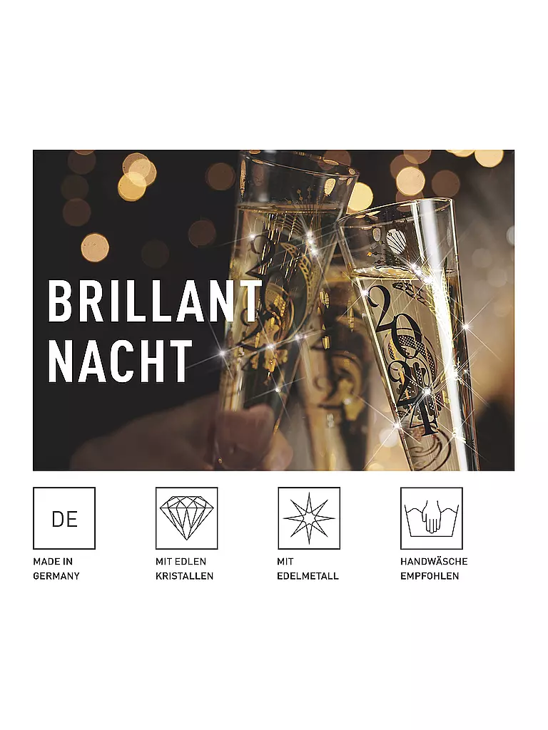 RITZENHOFF | Champagnerglas Brillantnacht Champus Ana Vasconcelos 2024 | gold