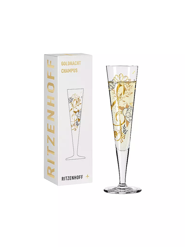 RITZENHOFF | Champagnerglas Goldnacht # 45/12 Melina Sparschu | gold
