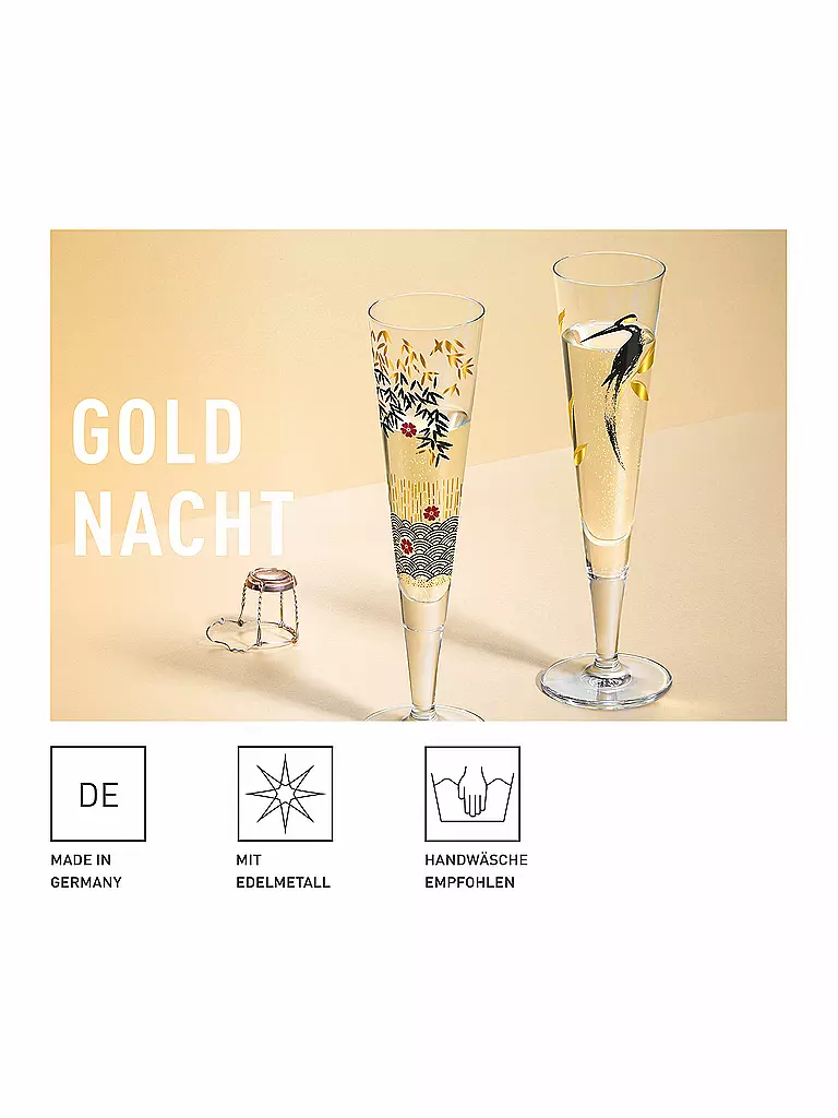 RITZENHOFF | Champagnerglas Goldnacht 2022 #25 Werner Bohr | gold