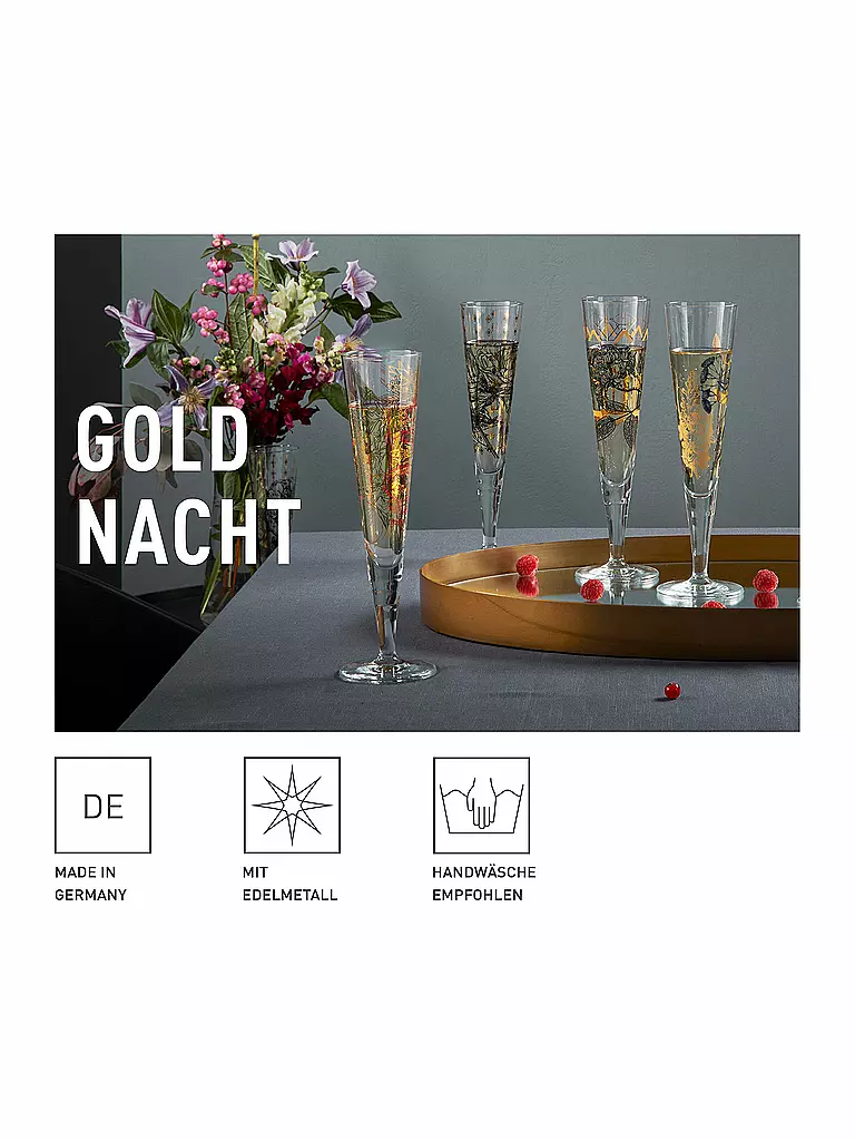 RITZENHOFF | Champagnerglas Goldnacht Champus #32 Maggie Enterrios 2023 | gold