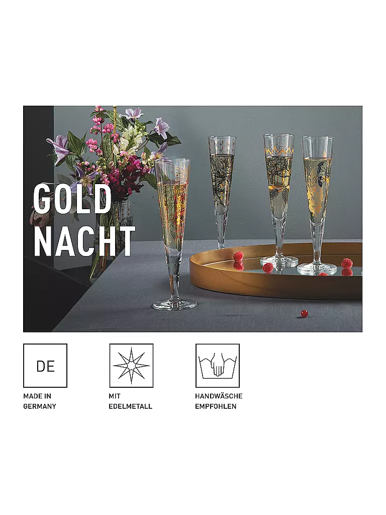 RITZENHOFF | Champagnerglas Goldnacht Champus #36  Concetta Lorenzo 2023 | gold