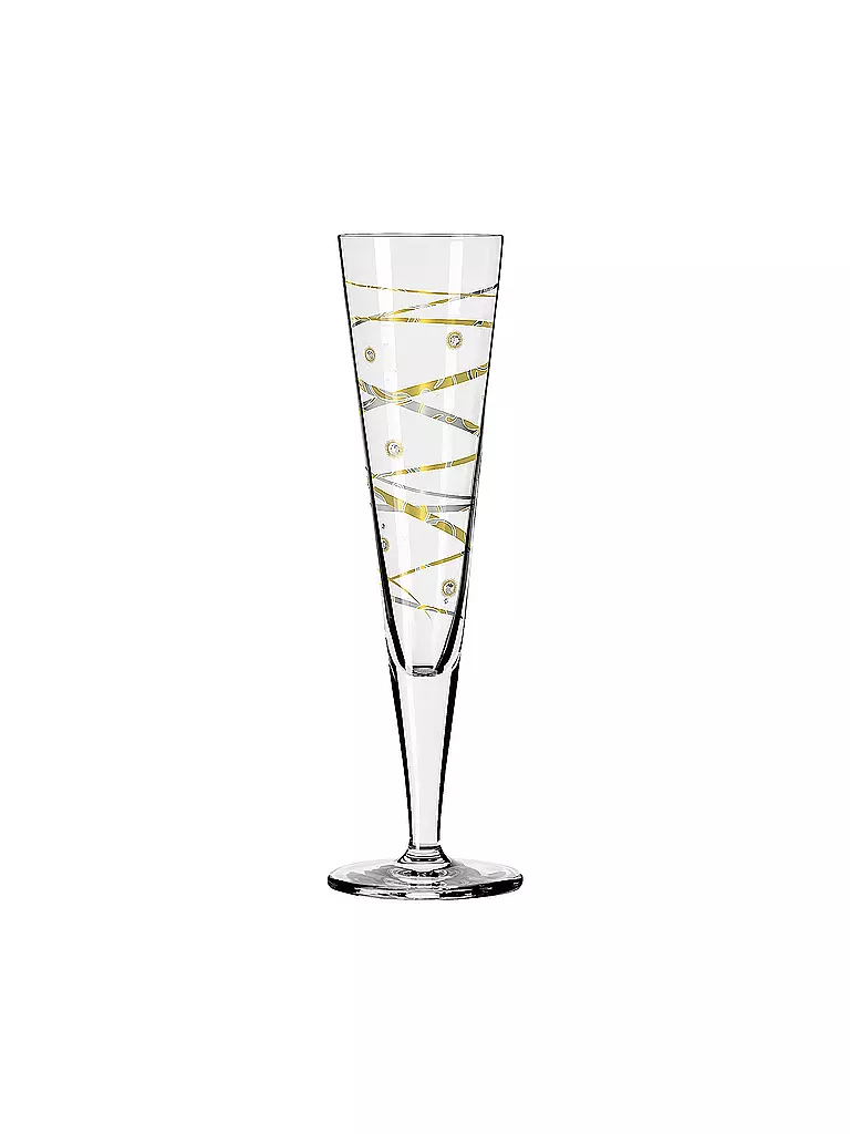 RITZENHOFF | Champus Celebration Glass 2021 mit echten Swarovski-Steinen | gold