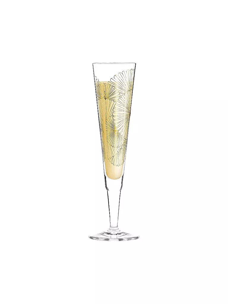 RITZENHOFF | Champus Champagnerglas von Lenka Kühnertova (Golden Fans) | gold