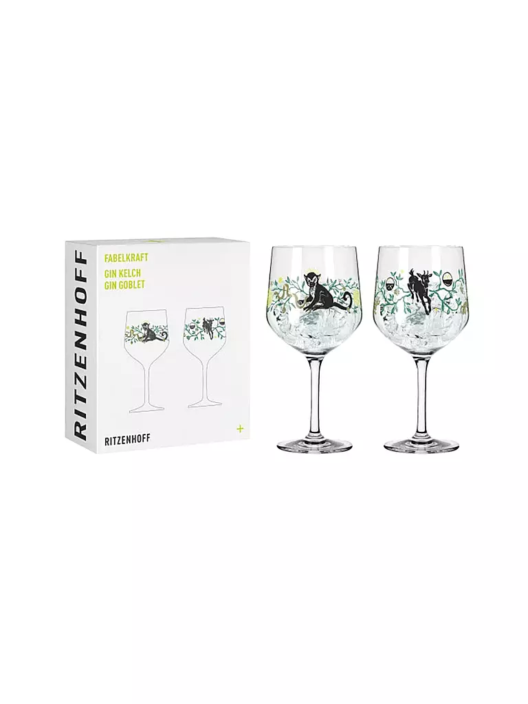 RITZENHOFF | Gin Tonic Glas 2er Set Fabelkraft | bunt