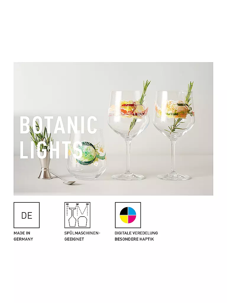 RITZENHOFF | Ginglas 2er Set Botanic Lights #1 #2 Heike Zuschke | bunt
