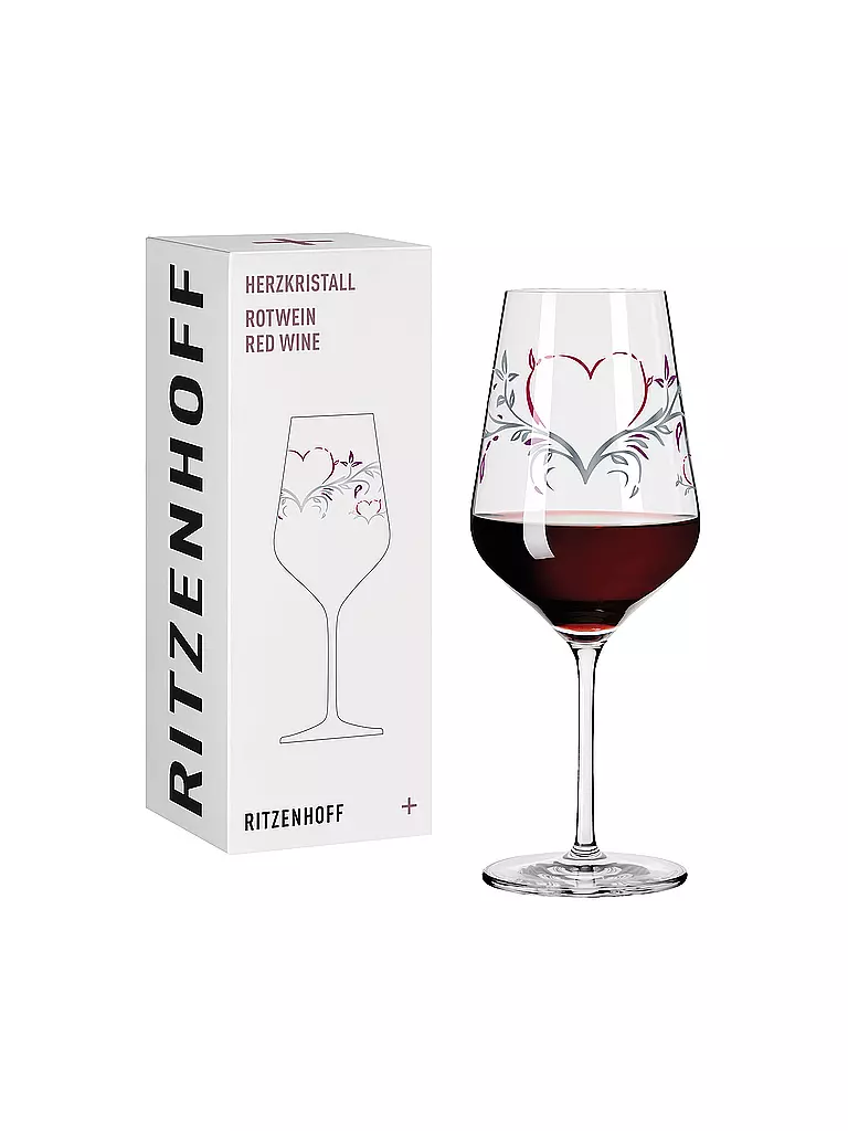 RITZENHOFF | Herzkristall Rotweinglas #1 Dorian Kurz 2014 | rot